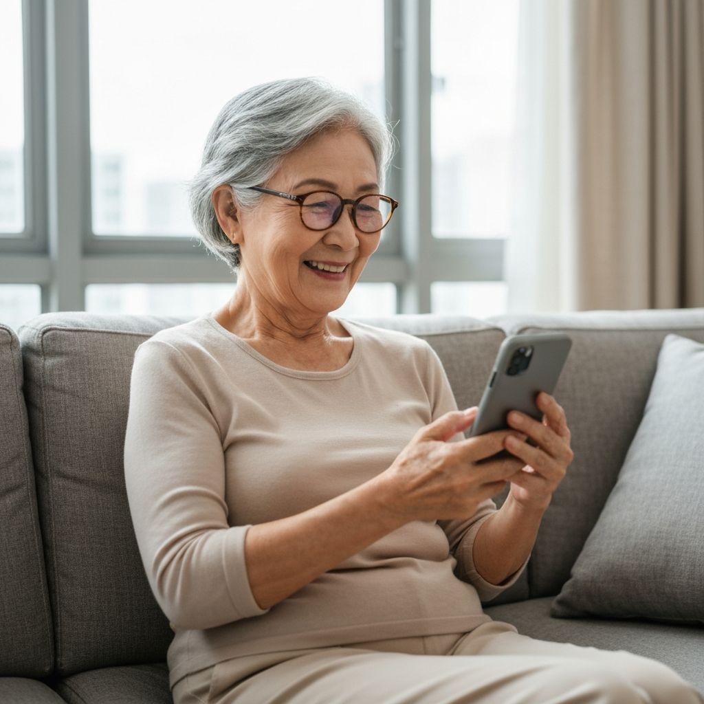 Participant using app